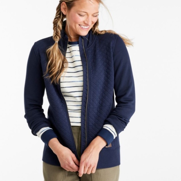 L.L. Bean Women's Quilted Full-Zip Sweatshirt - Picture 11 of 11